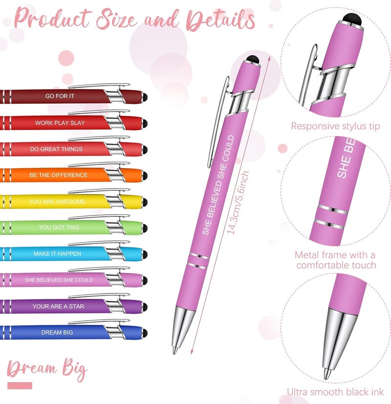 Geyee 24 Pcs Stylish Sticky Notes with Funny Pens 3 x 4 Inch to Do List Notepads with Sayings Pen for Valentines Coworkers Nurse Teacher Employee Office Staff Work Team Appreciation Gifts - Image 3